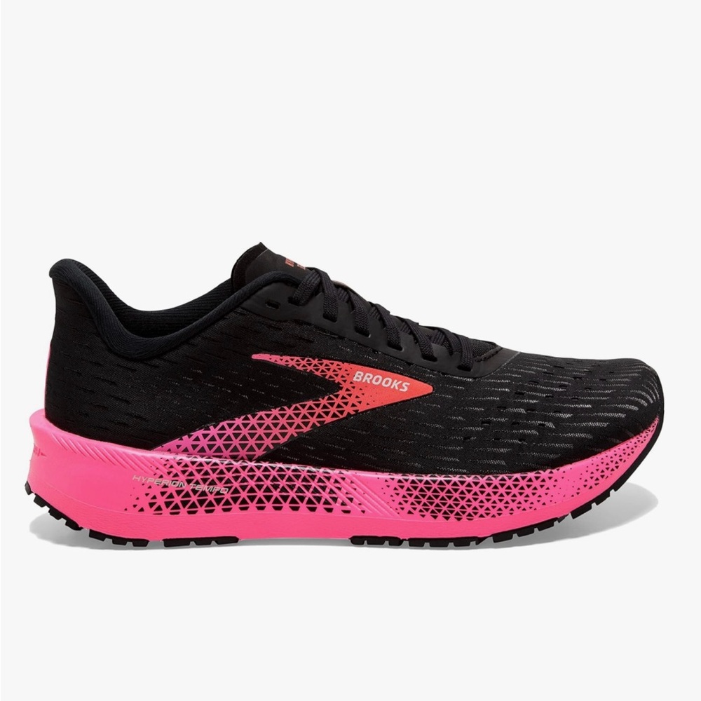 Brooks Black and Pink Athletic Shoes with Breathable Mesh
